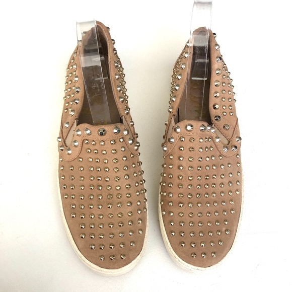 Sam Edelman Shoes - Sam Edelman Studded Tan Beige Slip Ons Size 7.5